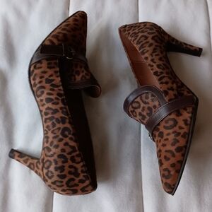 Brenda Zaro Leopard Print Women's Shoes with Buckle Detail_39